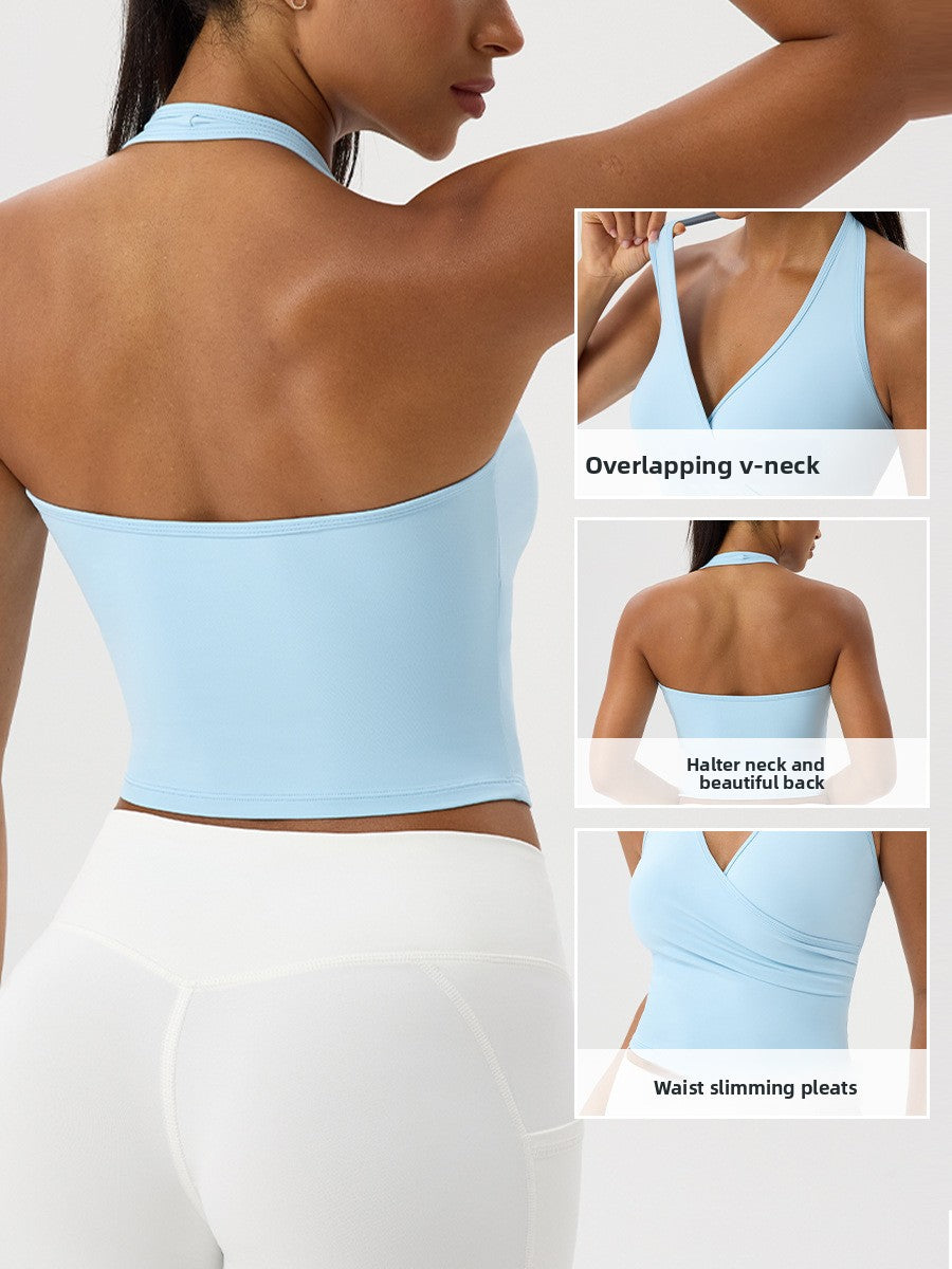 Womens Yoga Fitness Halterneck Vest