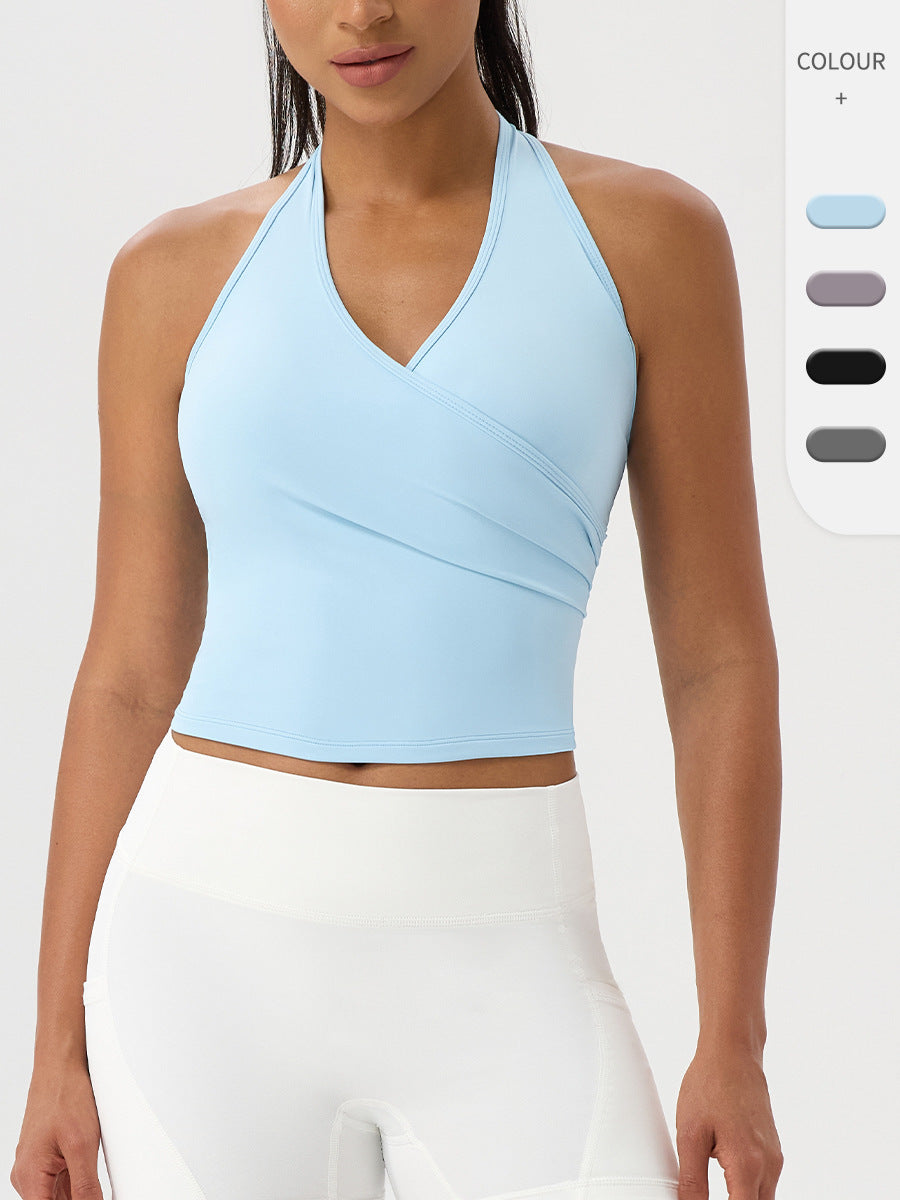 Womens Yoga Fitness Halterneck Vest