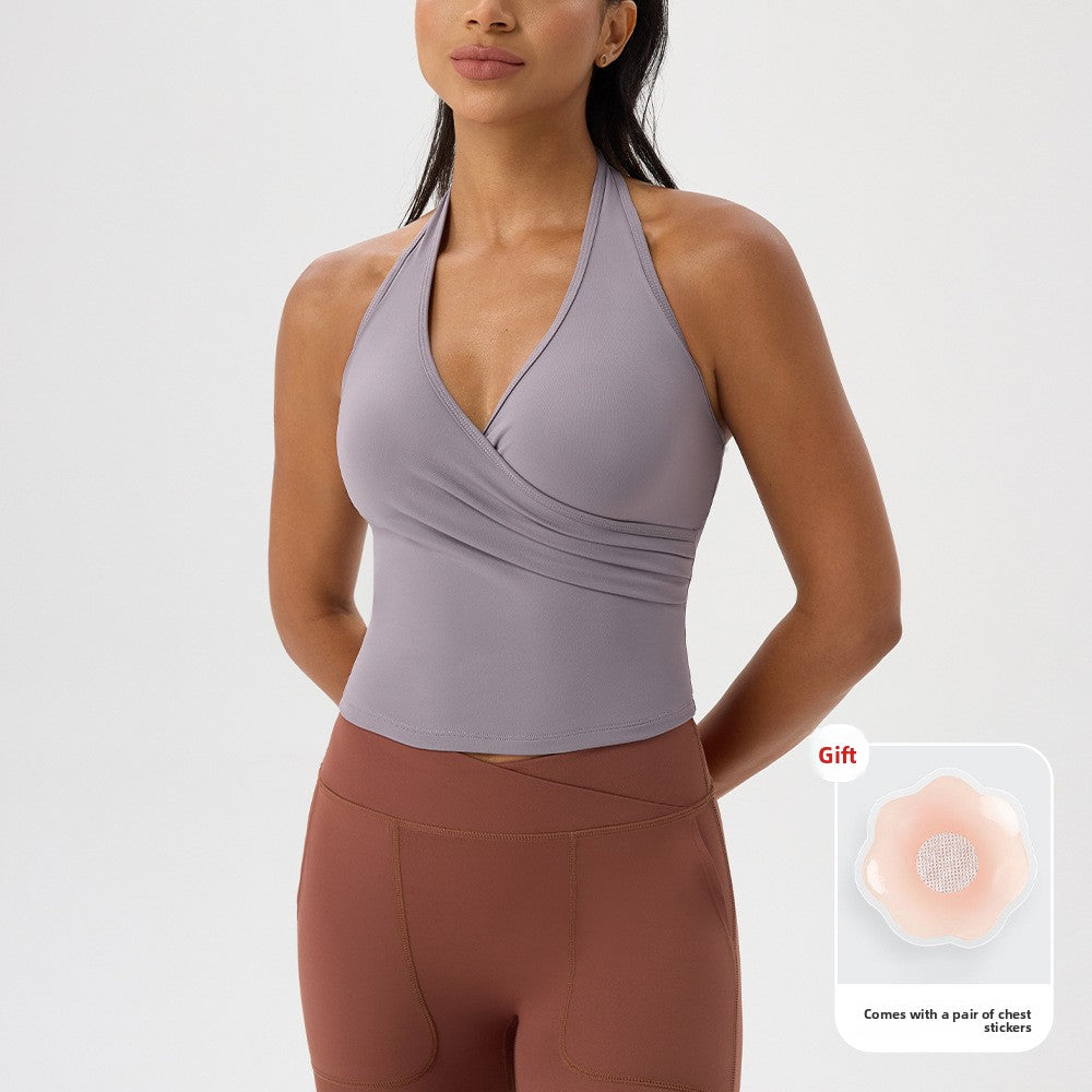 Womens Yoga Fitness Halterneck Vest